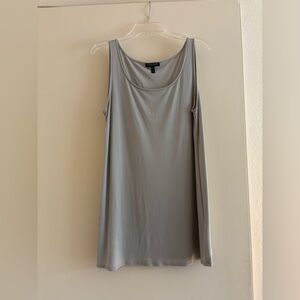 Eileen Fisher Light Gray Silk Tank Top